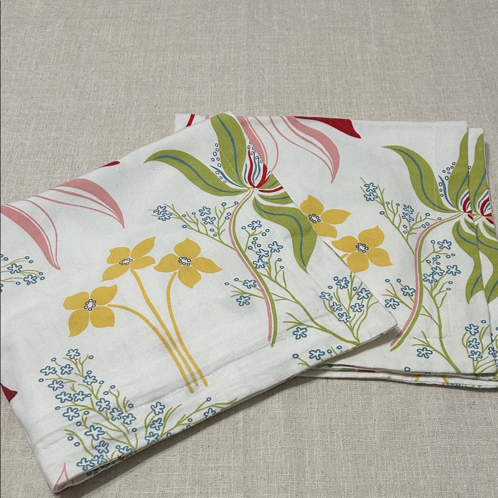 Handmade Euro Shams (2) Floral Print Fabric Shabby Chic Bohemian - Picture 6 of 6